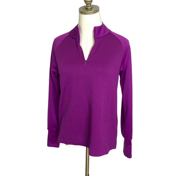 Nike Jackets & Blazers - NIKE Purple ¼ Zip Long Sleeve Pullover Jacket XS